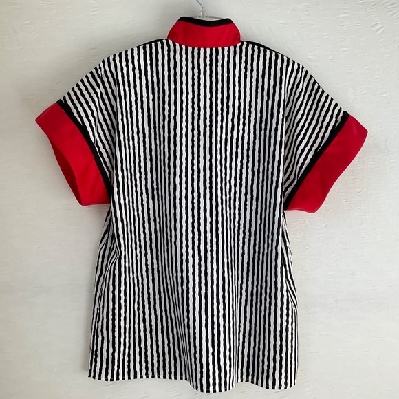 Jeanne Marc Button Up Shirt Vintage ‘80s Short Sleeve Boho Graphic Size S 8 - 10 - Picture 4 of 16